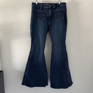 Wrangler High Rise Flare Jeans Women's Denim 32 X 34 Hippie Cowgirl Rodeo
